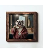 Tableau décoratif encadré en MDF multicolore - 16 x 16 x 2 cm