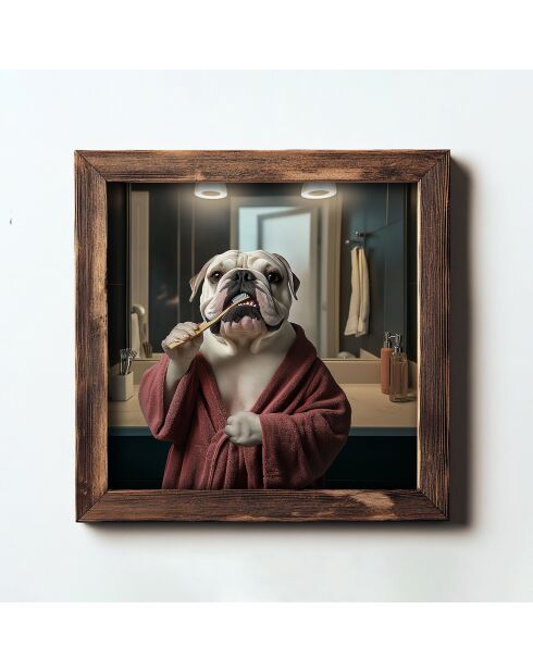 Tableau décoratif encadré en MDF multicolore - 16 x 16 x 2 cm