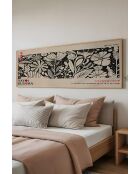 Pannello decorativo incorniciato in MDF multicolore - 50 x 120 cm