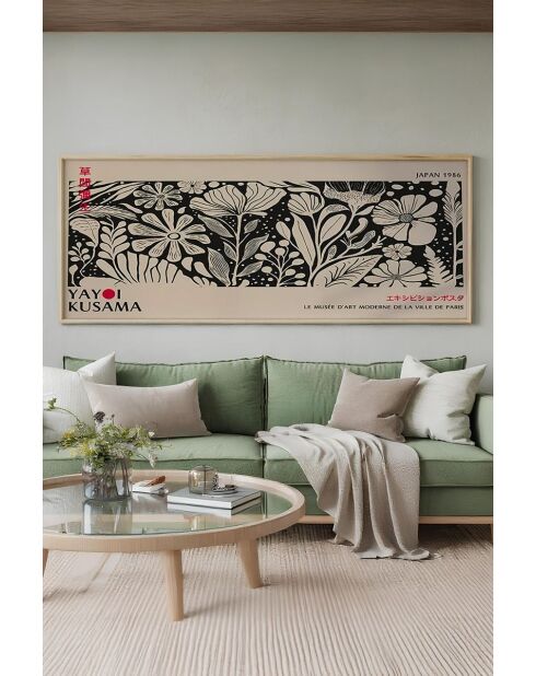 Tableau décoratif encadré en MDF multicolore - 50 x 120 cm