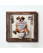 Tableau décoratif encadré en MDF multicolore - 16 x 16 x 2 cm