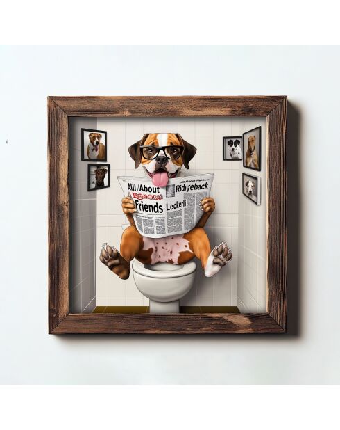 Tableau décoratif encadré en MDF multicolore - 16 x 16 x 2 cm