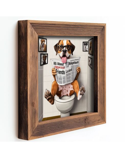 Tableau décoratif encadré en MDF multicolore - 16 x 16 x 2 cm