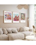 Pannello decorativo con cornice in MDF (3 pezzi) multicolore - 50 x 70 cm