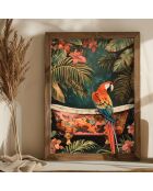 Pannello decorativo incorniciato in MDF multicolore - 35 x 47 x 3,5 cm