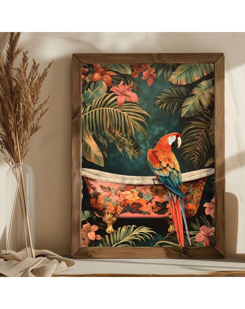 Tableau décoratif encadré en MDF multicolore - 35 x 47 x 3,5 cm