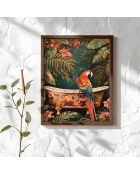 Pannello decorativo incorniciato in MDF multicolore - 35 x 47 x 3,5 cm