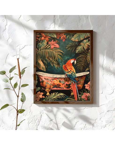 Tableau décoratif encadré en MDF multicolore - 35 x 47 x 3,5 cm