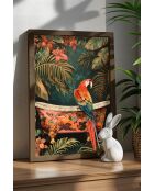 Pannello decorativo incorniciato in MDF multicolore - 35 x 47 x 3,5 cm