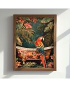 Pannello decorativo incorniciato in MDF multicolore - 35 x 47 x 3,5 cm