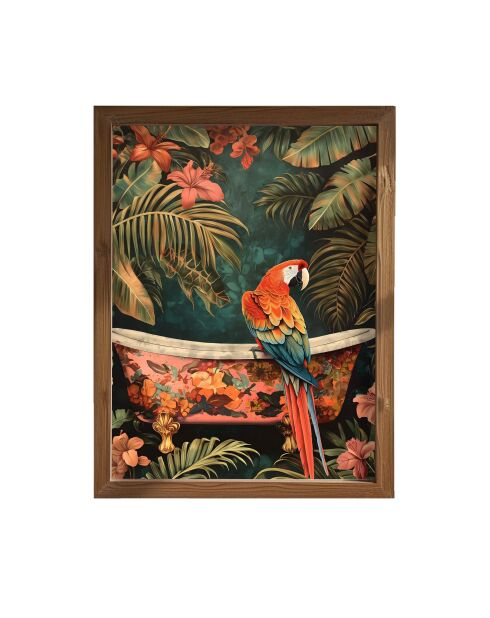 Tableau décoratif encadré en MDF multicolore - 35 x 47 x 3,5 cm