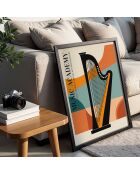 Pannello decorativo incorniciato in MDF multicolore - 55 x 75 cm