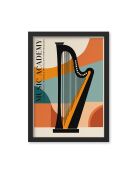 Pannello decorativo incorniciato in MDF multicolore - 55 x 75 cm