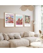Tableau décoratif encadré en MDF (3 pièces) multicolore - 30 x 40 cm