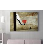 Peinture décorative sur toile multicolore - 50 x 70 cm