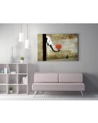 Peinture décorative sur toile multicolore - 50 x 70 cm