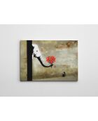 Peinture décorative sur toile multicolore - 50 x 70 cm