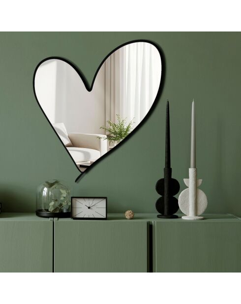 Zilveren decoratieve spiegel - 43 x 48 cm