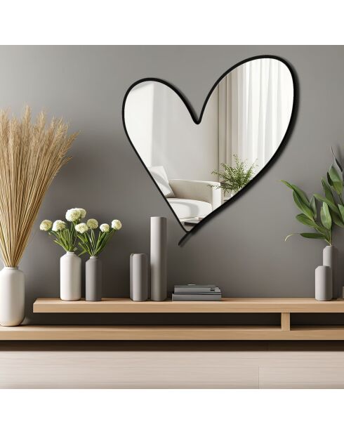 Zilveren decoratieve spiegel - 43 x 48 cm