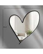 Zilveren decoratieve spiegel - 43 x 48 cm