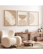 Pannello decorativo con cornice in MDF (3 pezzi) multicolore - 50 x 70 cm