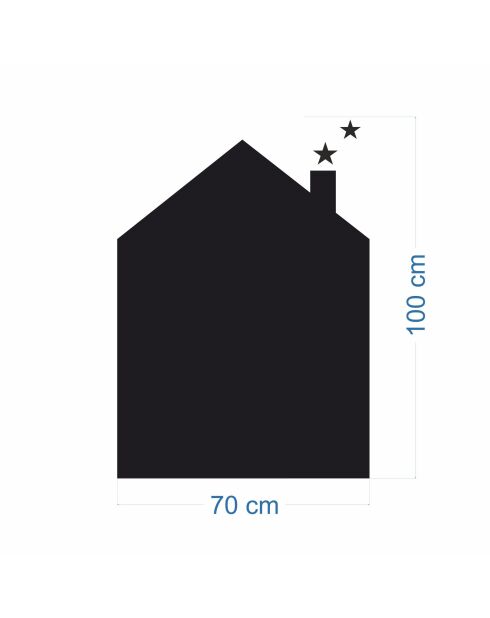 Sticker mural décoratif noir - 70 x 100 cm