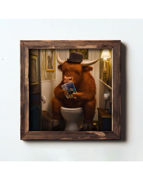 Tableau décoratif encadré en MDF multicolore - 16 x 16 x 2 cm