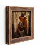 Tableau décoratif encadré en MDF multicolore - 16 x 16 x 2 cm