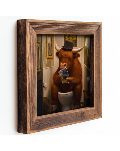 Tableau décoratif encadré en MDF multicolore - 16 x 16 x 2 cm