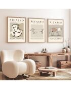 Pannello decorativo incorniciato in MDF (3 pezzi) multicolore - 50 x 35 cm