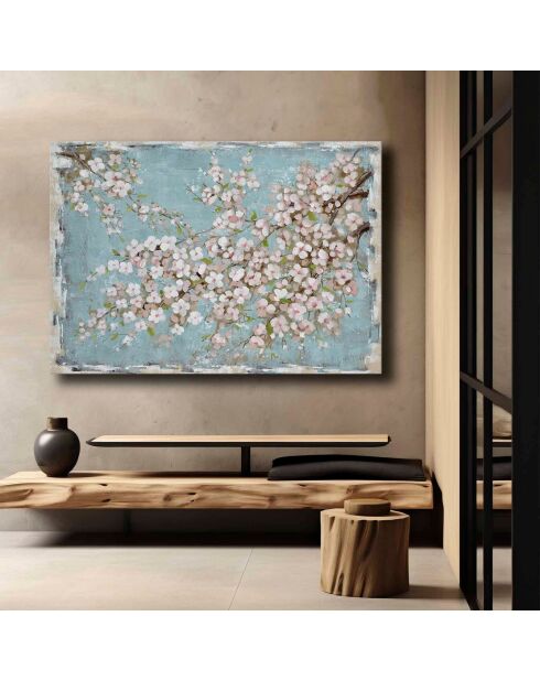 Peinture décorative sur toile multicolore - 70 x 100 cm