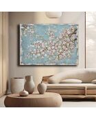 Peinture décorative sur toile multicolore - 70 x 100 cm