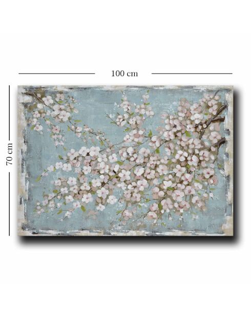 Peinture décorative sur toile multicolore - 70 x 100 cm