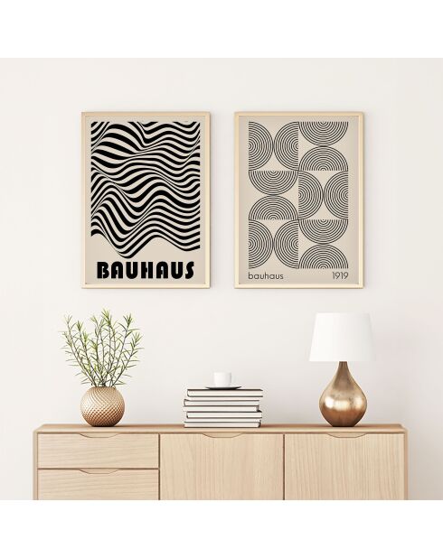 Tableau décoratif encadré en MDF (2 pièces) multicolore - 50 x 70 cm