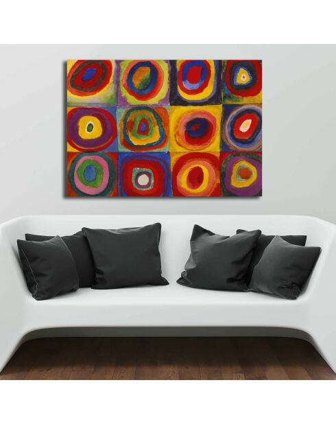 Peinture décorative sur toile multicolore - 70 x 100 cm