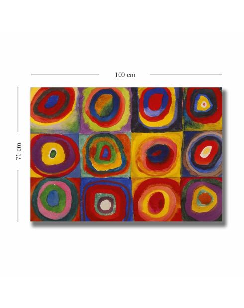 Peinture décorative sur toile multicolore - 70 x 100 cm