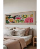 Pannello decorativo incorniciato in MDF multicolore - 50 x 120 cm