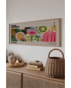 Pannello decorativo incorniciato in MDF multicolore - 50 x 120 cm