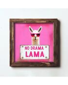 Pannello decorativo incorniciato in MDF multicolore - 16 x 16 x 2 cm