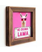 Pannello decorativo incorniciato in MDF multicolore - 16 x 16 x 2 cm