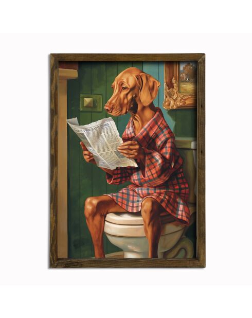 Tableau décoratif encadré en MDF multicolore - 35 x 47 x 3,5 cm