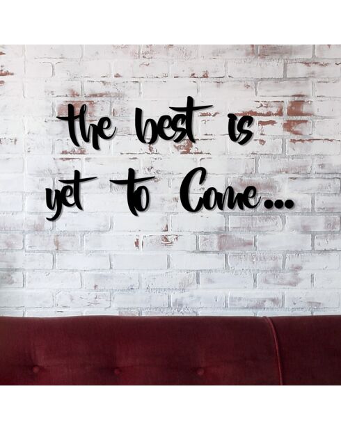 Decoratief zwart houten wandaccessoire - 28 x 16 cm