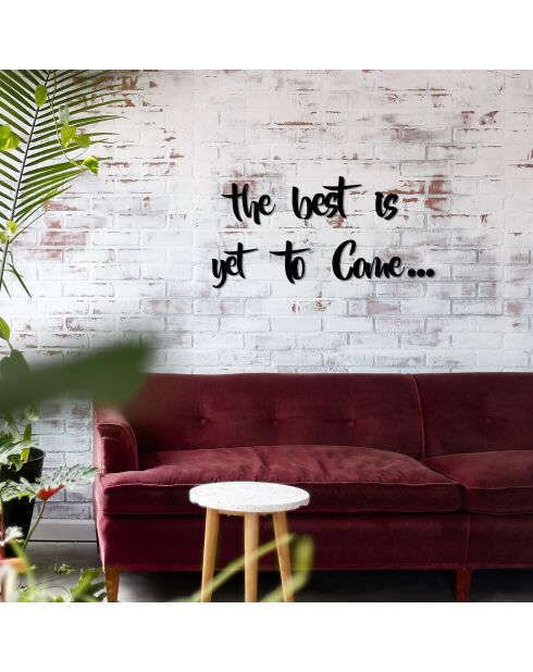 Decoratief zwart houten wandaccessoire - 28 x 16 cm