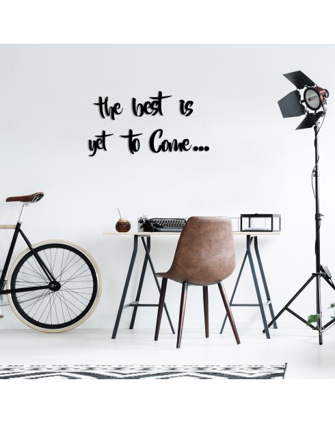 Decoratief zwart houten wandaccessoire - 28 x 16 cm