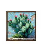 Tableau décoratif encadré en MDF multicolore - 50 x 50 x 3,5 cm