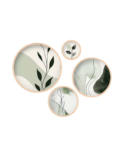 Quadro decorativo con cornice in MDF (4 pezzi) multicolore - 45 x 45 cm