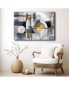 Peinture décorative sur toile multicolore - 70 x 100 cm