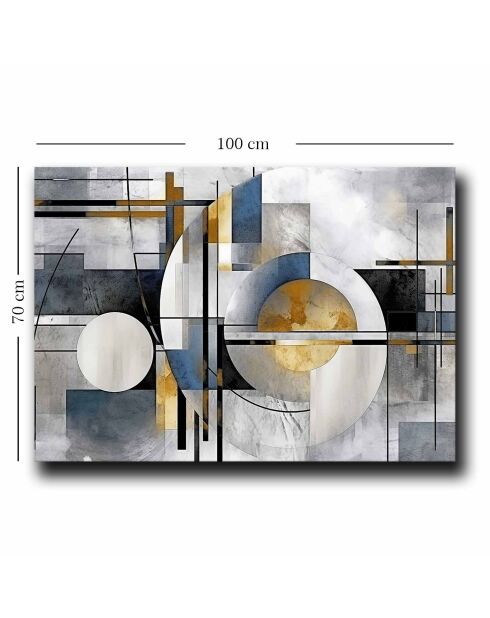 Peinture décorative sur toile multicolore - 70 x 100 cm