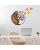 Mehrfarbiges dekoratives Wandzubehör aus Holz - 92 x 71 cm