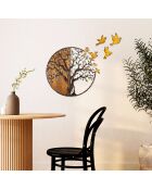 Mehrfarbiges dekoratives Wandzubehör aus Holz - 92 x 71 cm